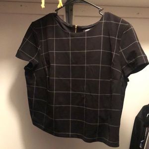 NWT Express Cropped Knit Top with Zipper Detail